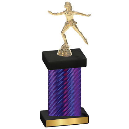 Single Purple Carbon Fiber Skater Trophy