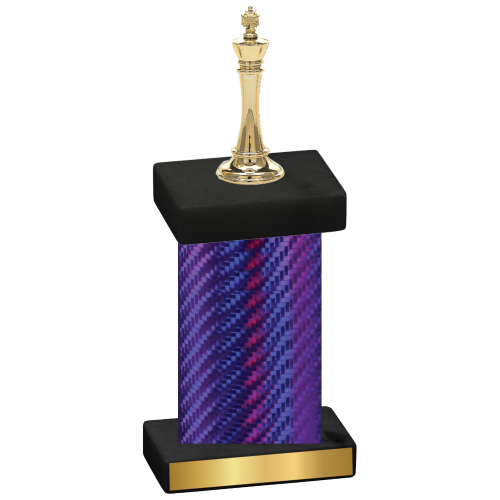 Single Purple Carbon Fiber Chess Trophy