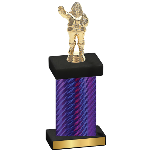 Single Purple Carbon Fiber Holiday Trophy