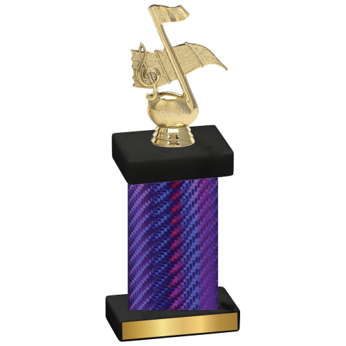 Single Purple Carbon Fiber Music Trophy