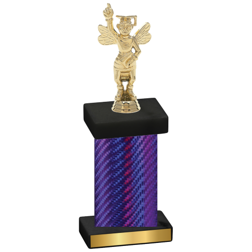 Single Purple Carbon Fiber Academics Trophy