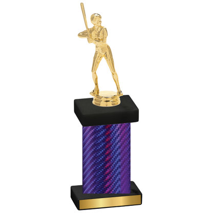 Single Purple Carbon Fiber Softball Trophy