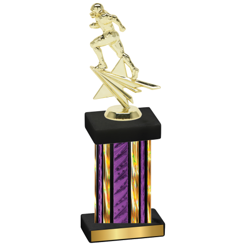 Single Purple Glacier Football Trophy