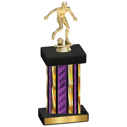 Single Purple Glacier Soccer Trophy