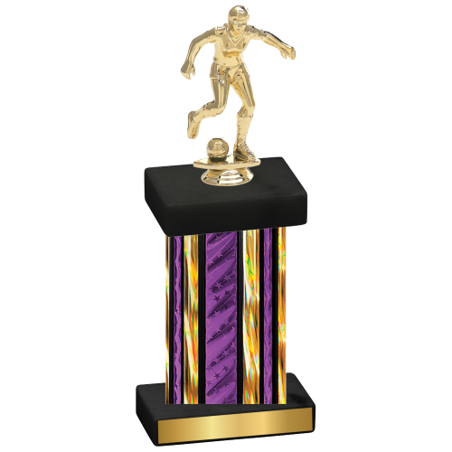 Single Purple Glacier Soccer Trophy