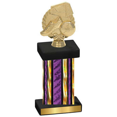 Single Purple Glacier Soccer Trophy