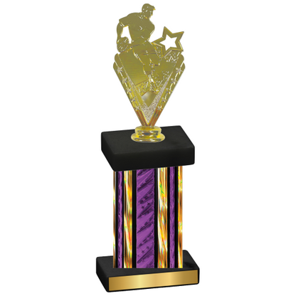 Single Purple Glacier Rugby Trophy