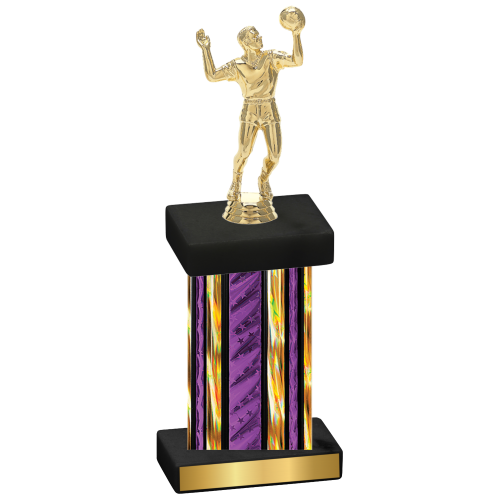 Single Purple Glacier Volleyball Trophy