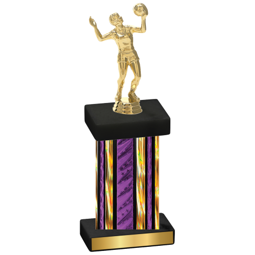 Single Purple Glacier Volleyball Trophy