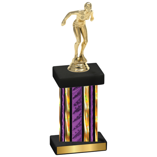 Single Purple Glacier Tennis Trophy