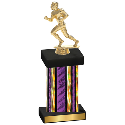 Single Purple Glacier Football Trophy