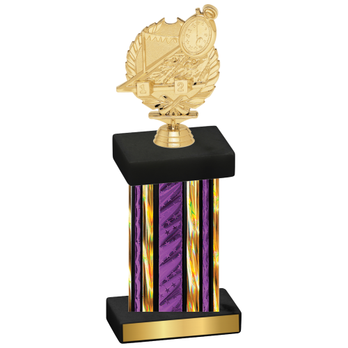 Single Purple Glacier Swimming Trophy