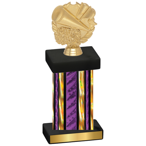 Single Purple Glacier Cheerleading Trophy