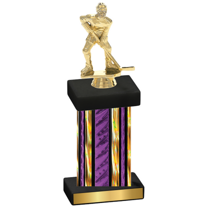 Single Purple Glacier Hockey Trophy