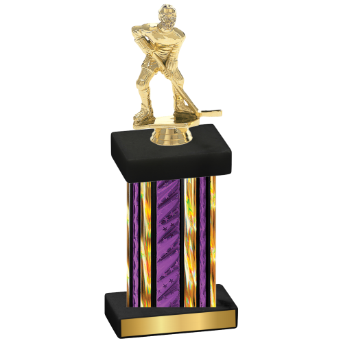 Single Purple Glacier Hockey Trophy