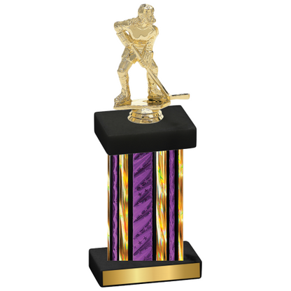 Single Purple Glacier Hockey Trophy