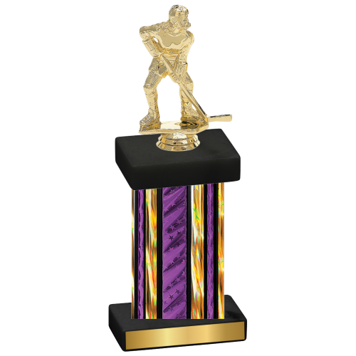 Single Purple Glacier Hockey Trophy