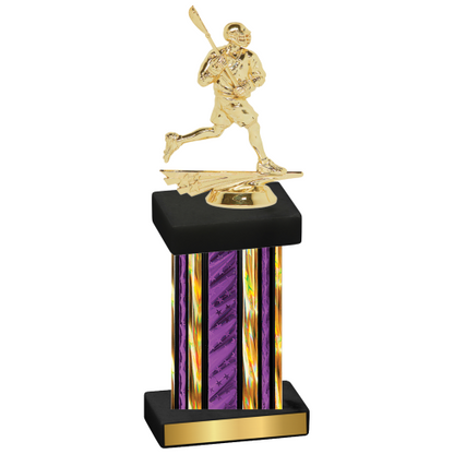 Single Purple Glacier Lacrosse Trophy