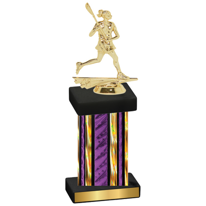 Single Purple Glacier Lacrosse Trophy