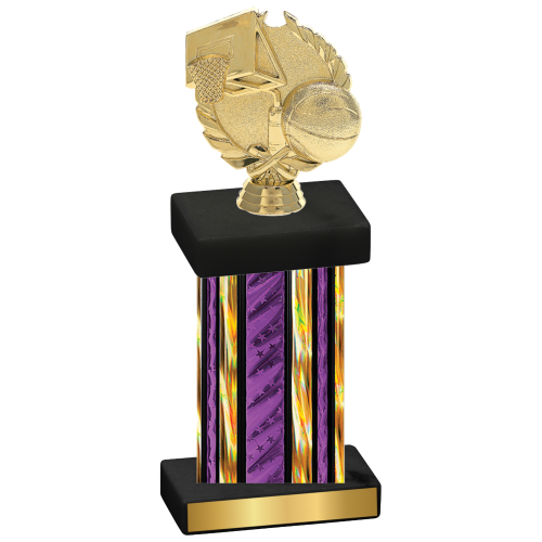 Single Purple Glacier Basketball Trophy