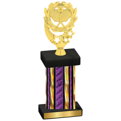 Single Purple Glacier Pickleball Trophy