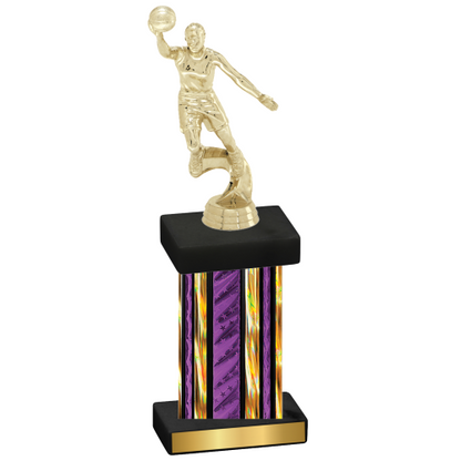 Single Purple Glacier Basketball Trophy