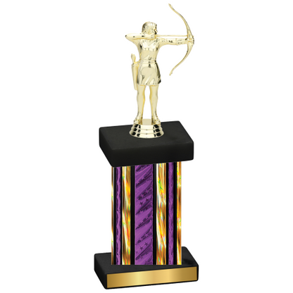 Single Purple Glacier Archery Trophy