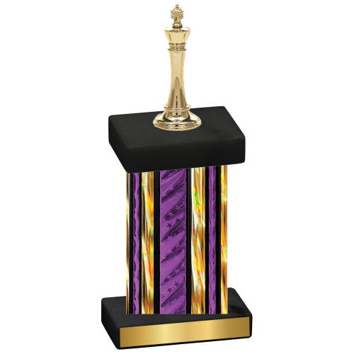 Single Purple Glacier Chess Trophy