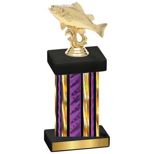 Single Purple Glacier Fishing Trophy