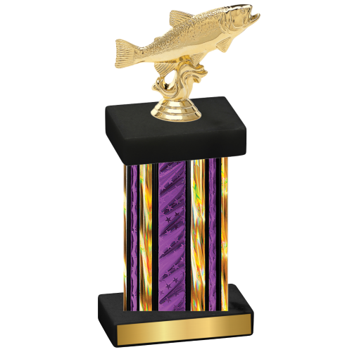 Single Purple Glacier Fishing Trophy