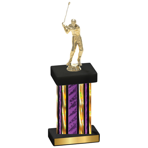 Single Purple Glacier Golf Trophy