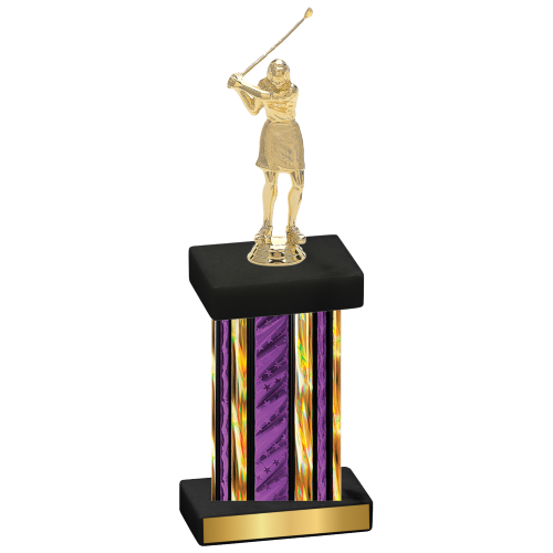 Single Purple Glacier Golf Trophy