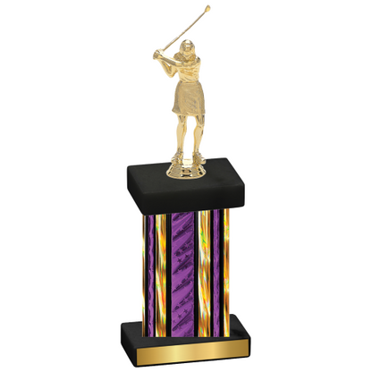 Single Purple Glacier Golf Trophy