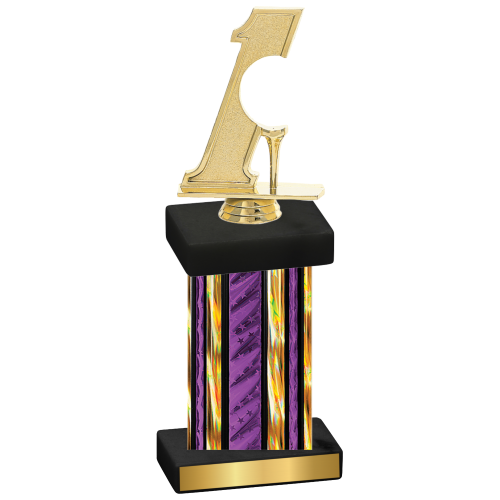 Single Purple Glacier Golf Trophy