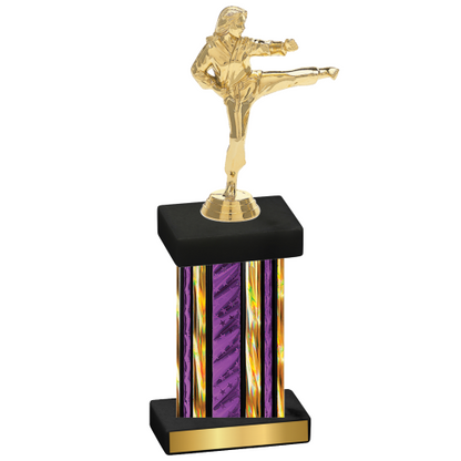 Single Purple Glacier Karate Trophy