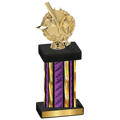 Single Purple Glacier Baseball Trophy