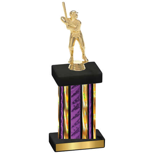 Single Purple Glacier Baseball Trophy