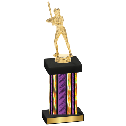 Single Purple Glacier Softball Trophy