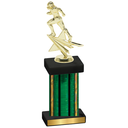 Single Green Glacier Football Trophy