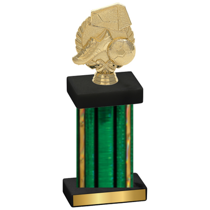 Single Green Glacier Soccer Trophy