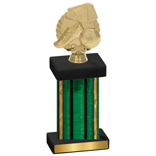 Single Green Glacier Soccer Trophy