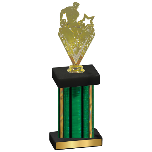 Single Green Glacier Rugby Trophy