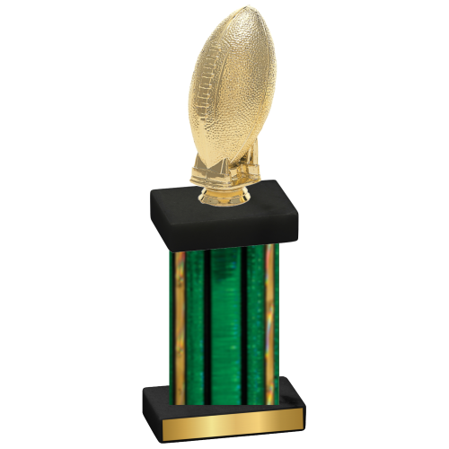 Single Green Glacier Football Trophy