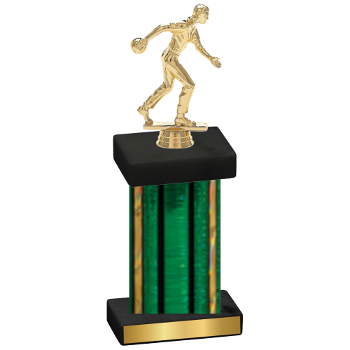 Single Green Glacier Bowling Trophy