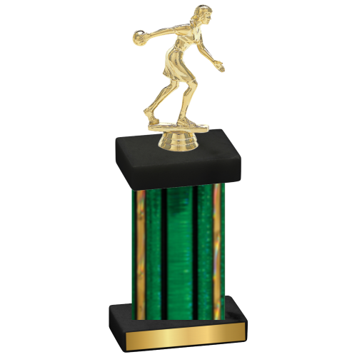 Single Green Glacier Bowling Trophy