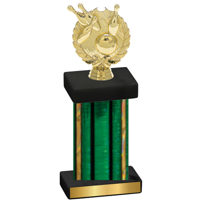 Single Green Glacier Bowling Trophy