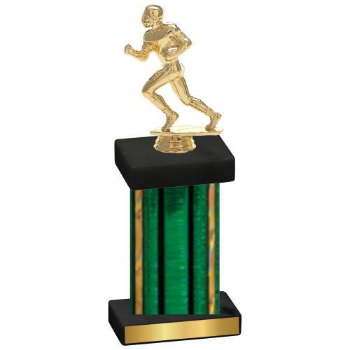 Single Green Glacier Football Trophy