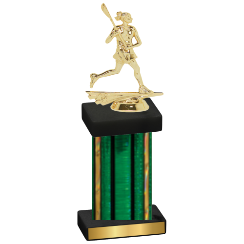 Single Green Glacier Lacrosse Trophy