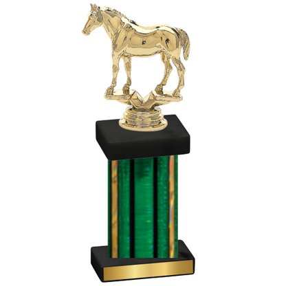 Single Green Glacier Horses Trophy