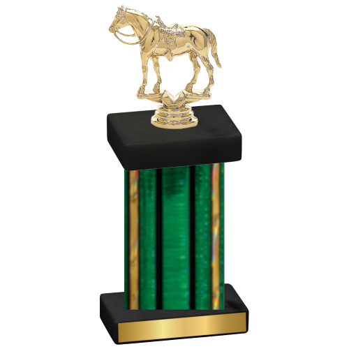 Single Green Glacier Horses Trophy